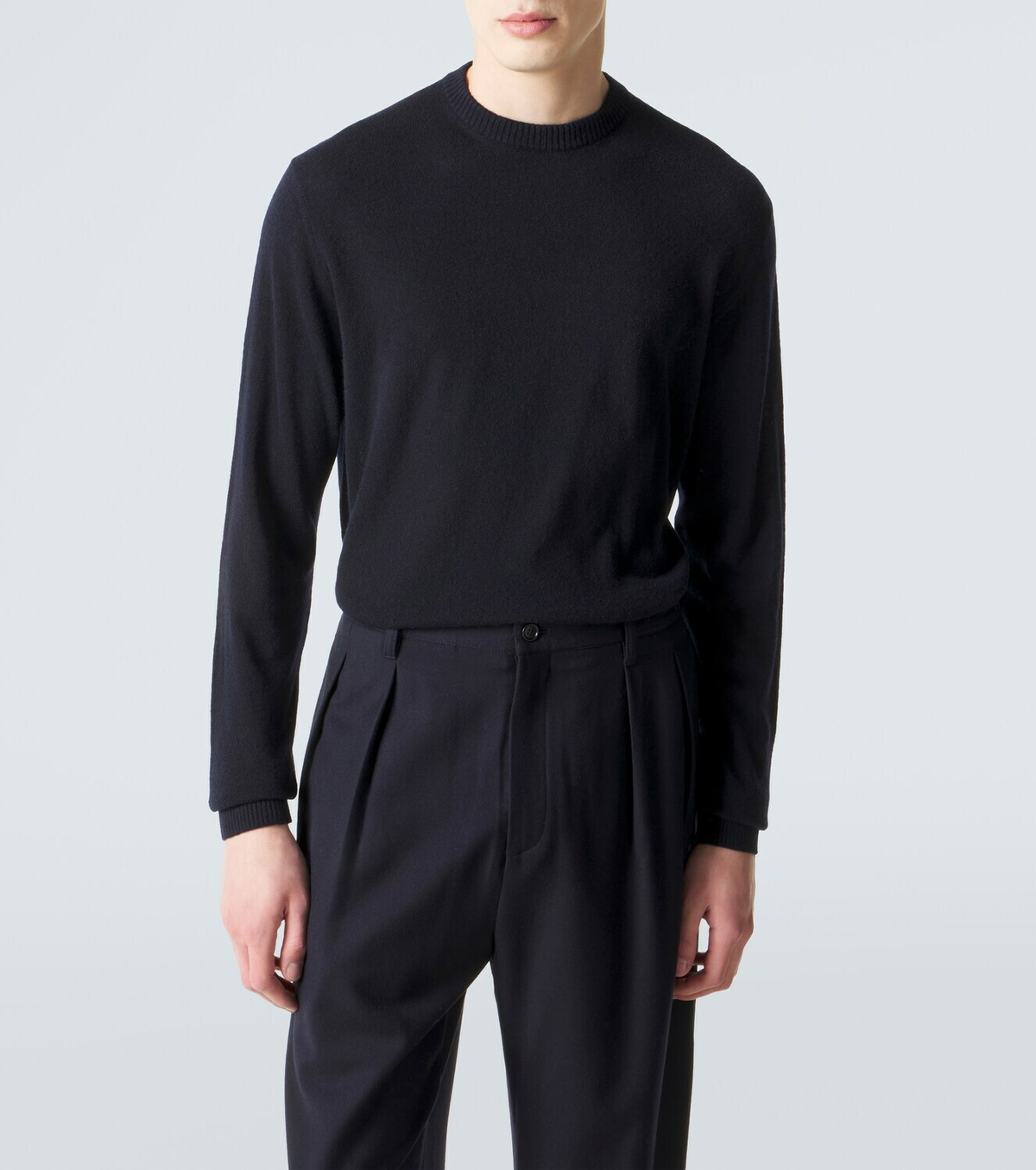 Giorgio Armani x Alanui cashmere and silk polo shirt