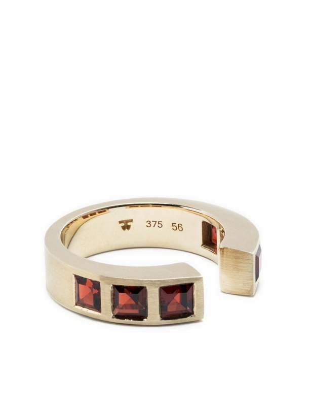 Photo: Tom Wood Gold-Tone Gate Square Garnet Ring