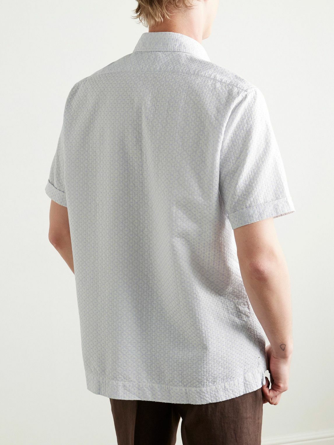 Sid Mashburn - Marquez Embroidered Cotton-Voile Shirt - White