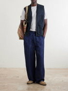 OrSlow - U.S. Navy Straight-Leg Linen Trousers - Blue