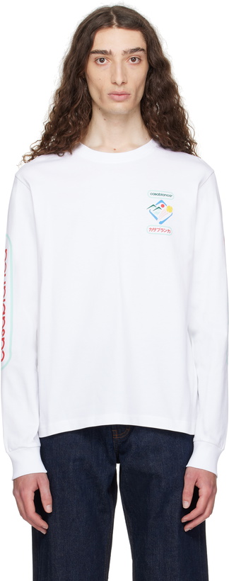 Photo: Casablanca White Fuji Dream Long Sleeve T-shirt