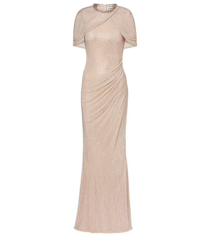 Photo: Self-Portrait Embellished caped maxi dress