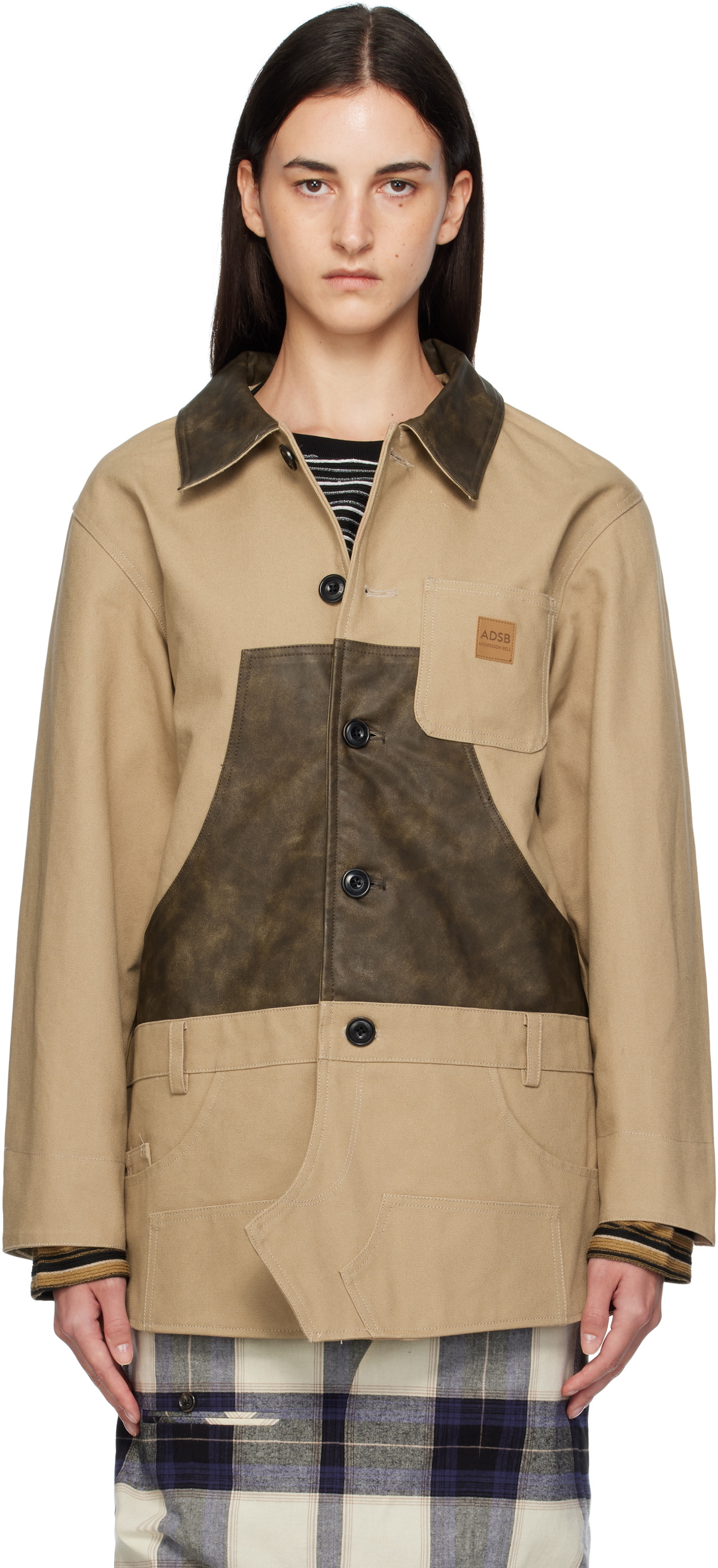 Andersson Bell Beige Carpenter Shorts Inserted Coat