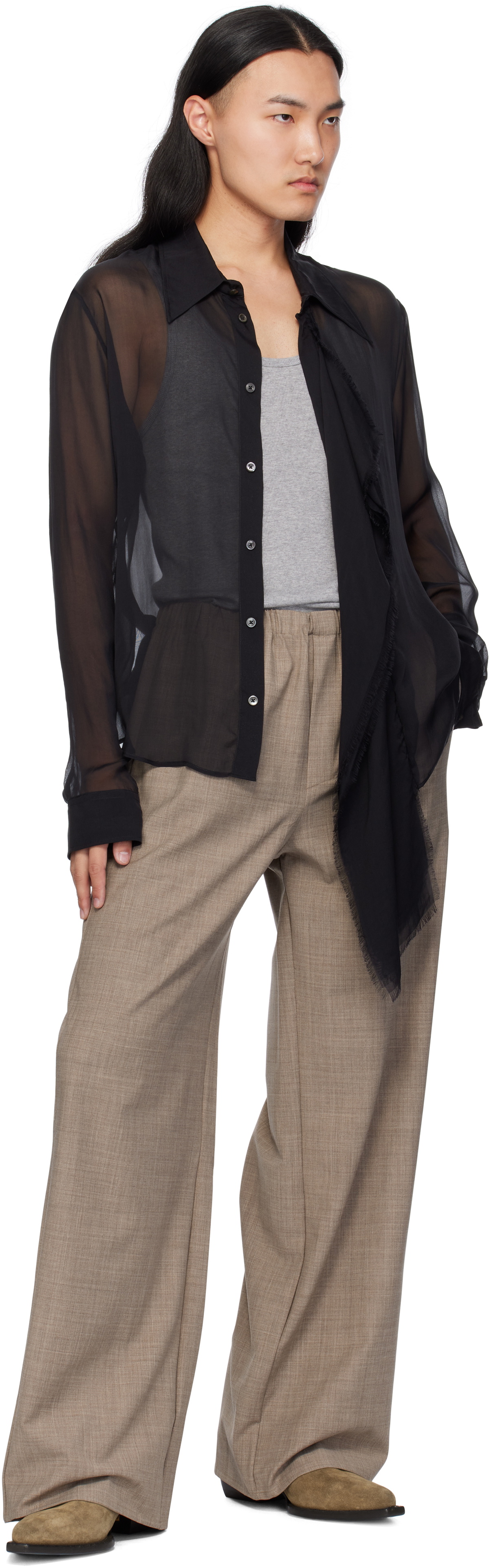 Ludovic de Saint Sernin Beige Boxer Trousers