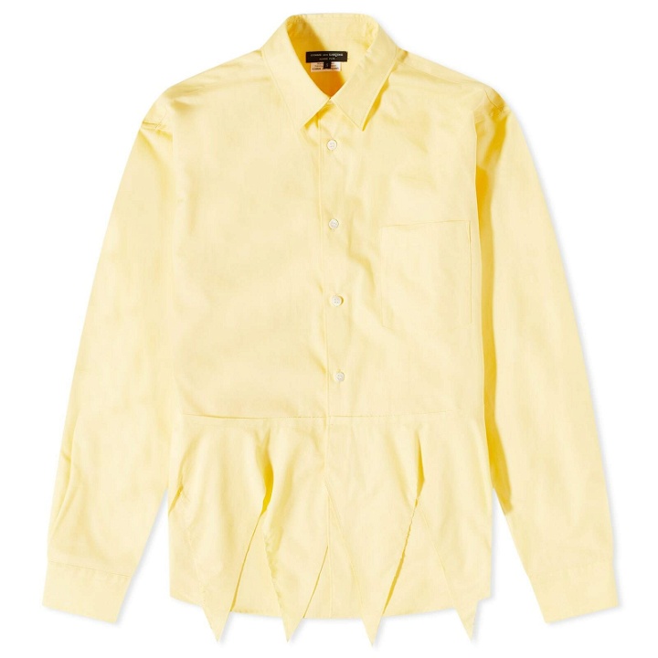 Photo: Comme des Garçons Homme Plus Men's Zig Zag Hem Shirt in Yellow