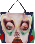 Charles Jeffrey Loverboy Pink Small Face Print Tote