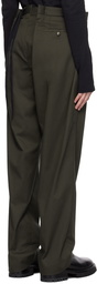 Marina Yee Gray Asymmetrical Darts Trousers