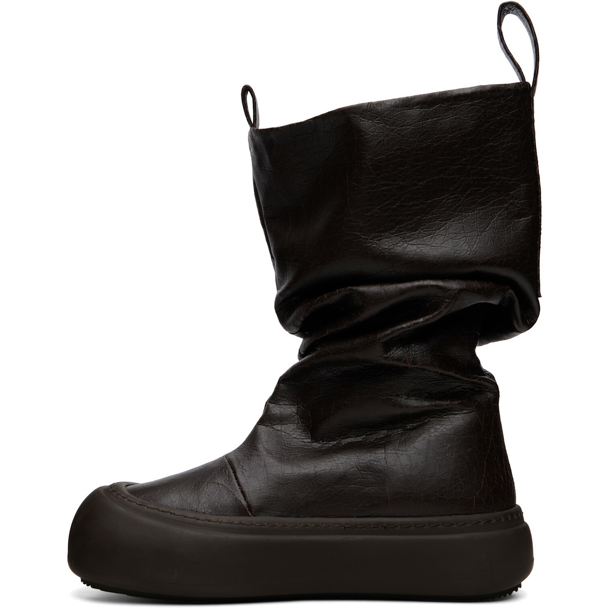 YUME YUME SSENSE Exclusive Brown Low Fisherman Chelsea Boots