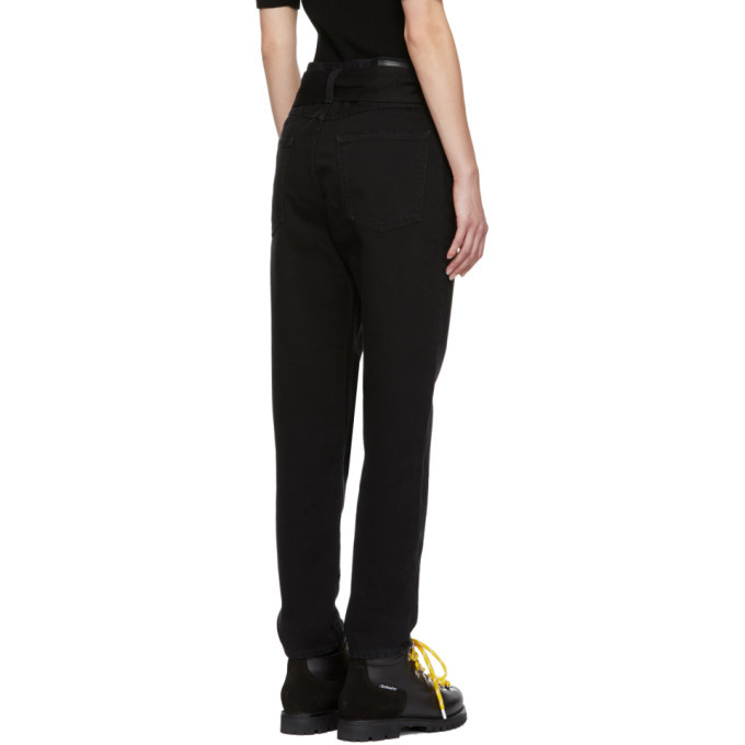 Proenza Schouler Black PSWL Belted Skater Jeans Proenza Schouler