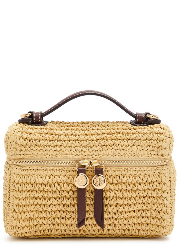 Photo: Tory Burch Slim Romy Raffia top Handle bag - Natural - One Size