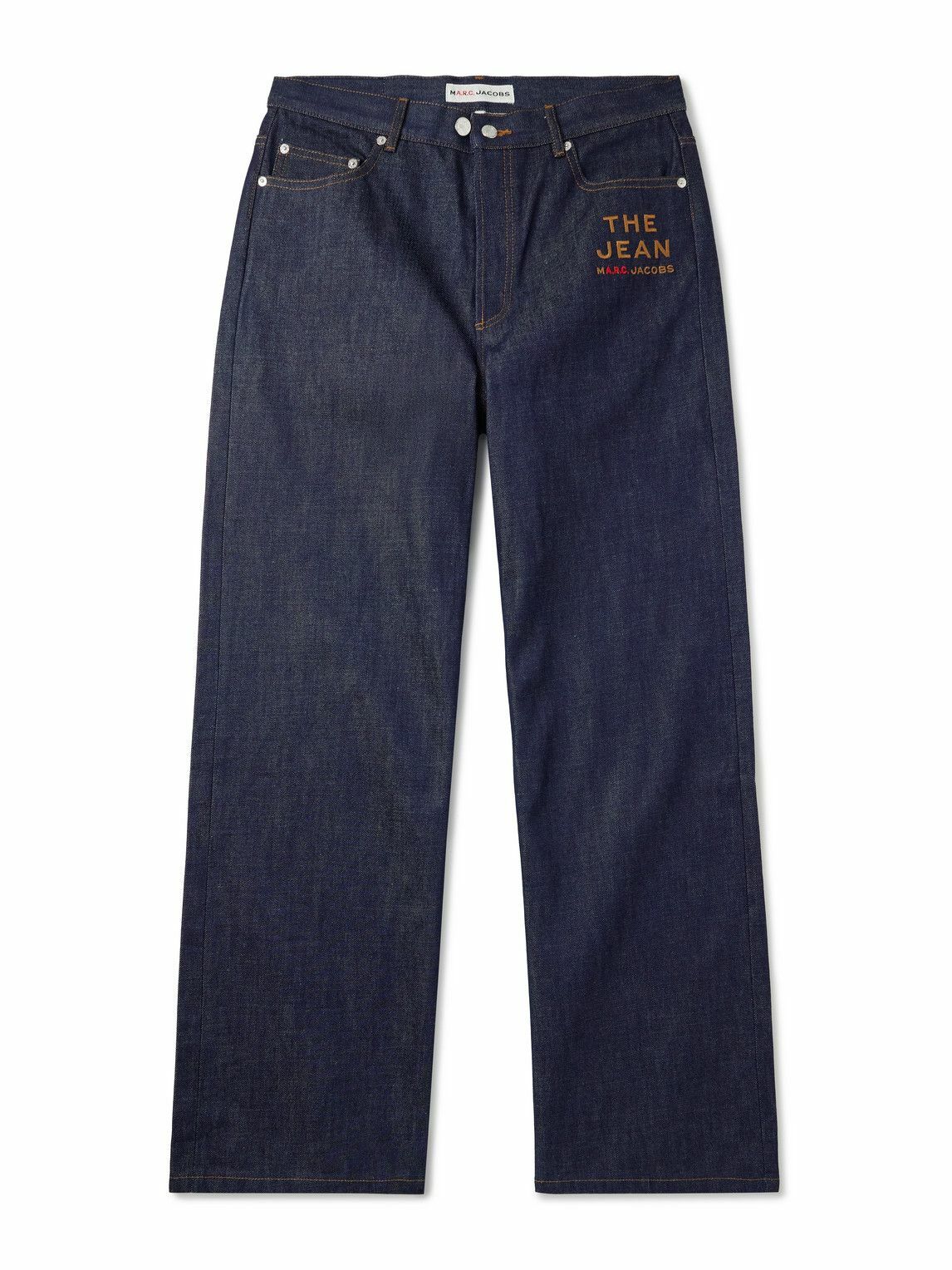 A.P.C. - Marc Jacobs Aaron Wide-Leg Logo-Embroidered Jeans - Blue