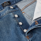 A.P.C. Men's Petit Standard Jean in Washed Indigo Stretch