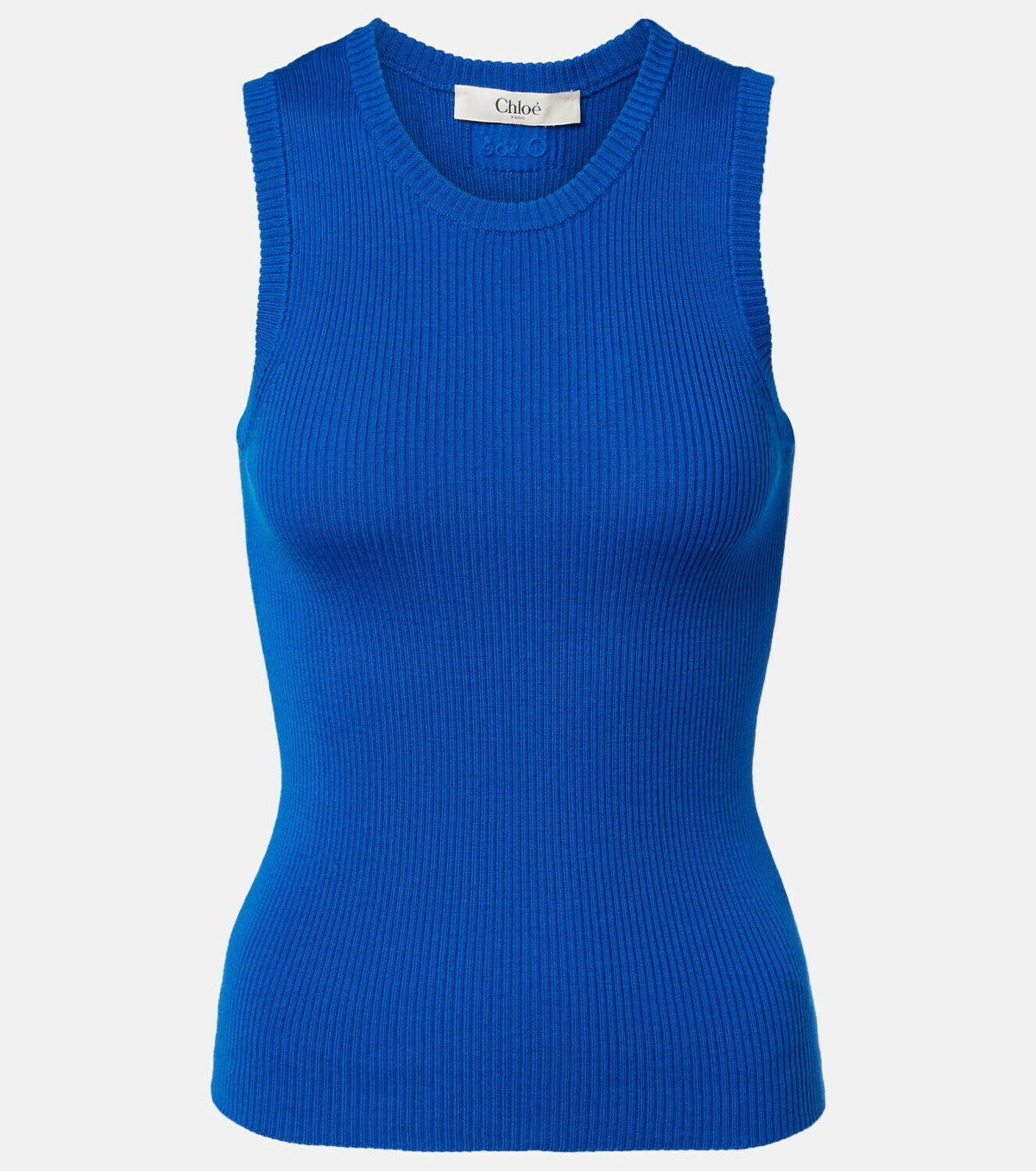 Chloé Ribbed-knit wool tank top