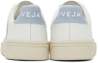 Veja White & Blue V-12 Sneakers