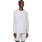 Off-White Grey Airport Tape Long Sleeve T-Shirt