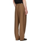 Paul Smith Brown Pleated Wool Trousers