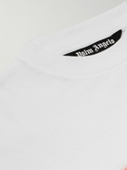 Palm Angels - Logo-Embroidered Printed Cotton-Jersey T-Shirt - White
