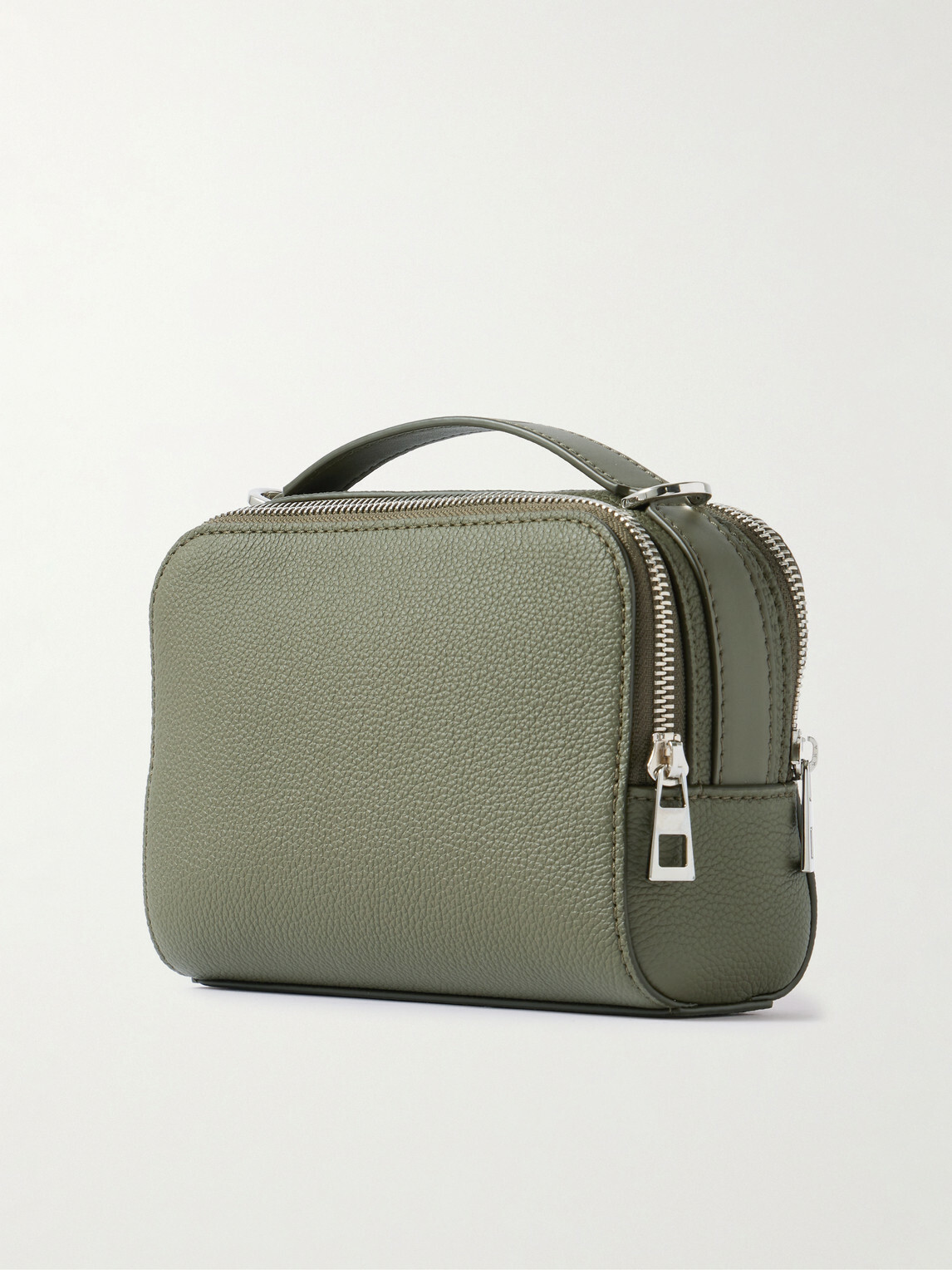 LOEWE - Logo-Debossed Full-Grain Leather Messenger Bag