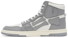 AMIRI White & Grey Hi Skel Top Sneakers