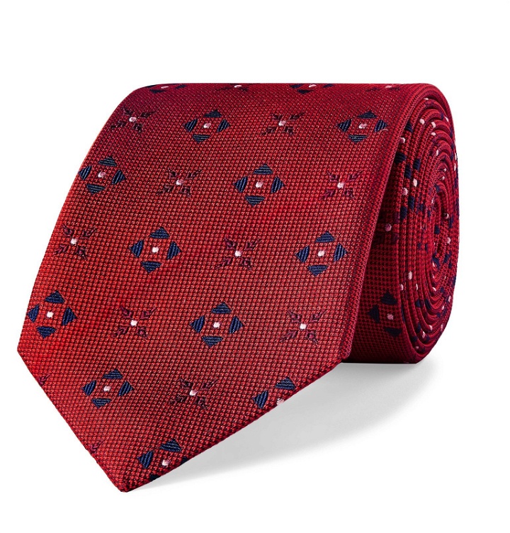 Photo: Turnbull & Asser - 8cm Silk-Jacquard Tie - Red