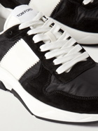 TOM FORD - Jagga Leather-Trimmed Nylon and Suede Sneakers - Black