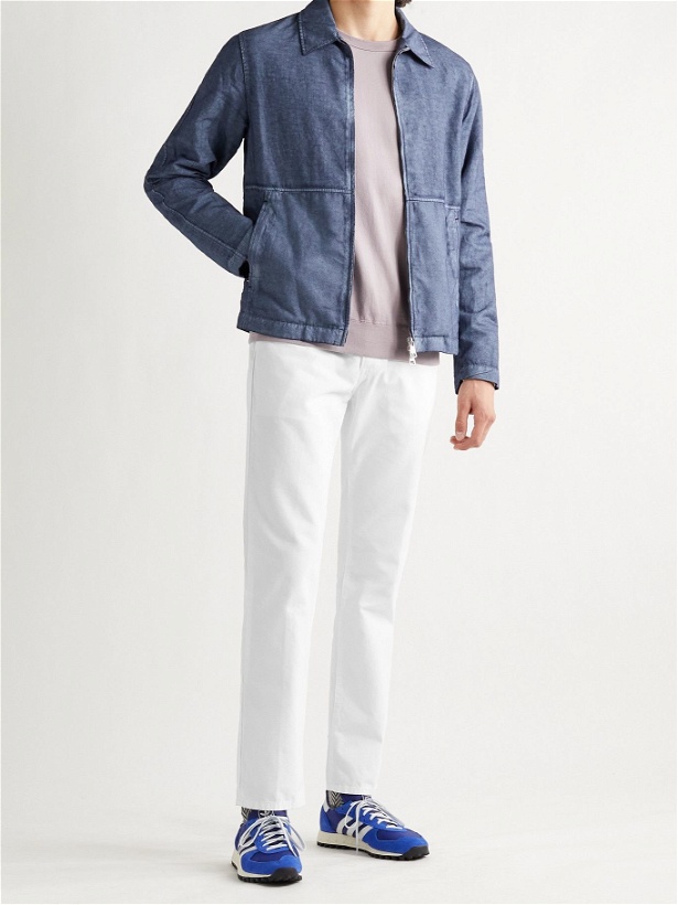 Photo: SAVE KHAKI UNITED - Standard Slim-Fit Cotton-Canvas Trousers - White