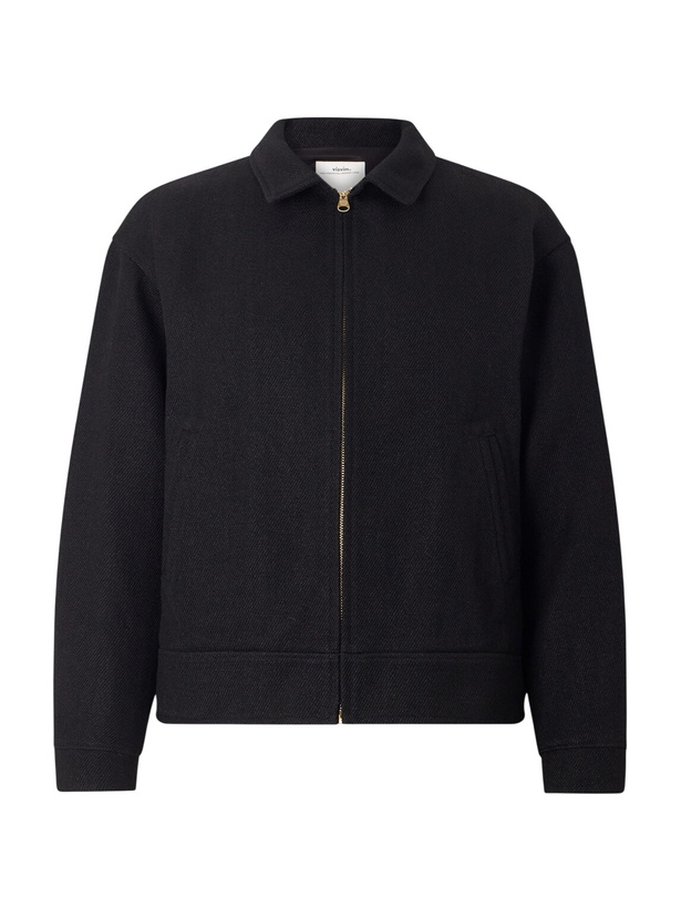 Photo: Visvim - Strato Leather-Trimmed Linen and Wool-Blend Twill Jacket - Black