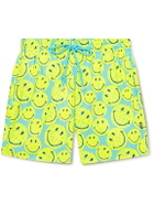 Vilebrequin - Smiley Face Straight-Leg Short-Length Printed Swim Shorts - Blue