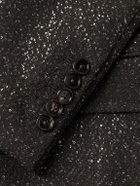 TOM FORD - Double-Breasted Sequin-Embellished Wool-Blend Twill Coat - Brown