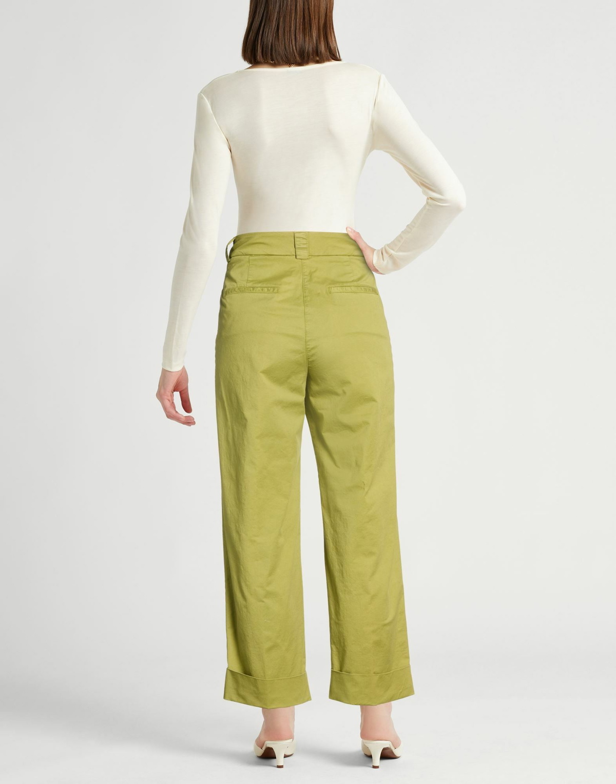 Peserico Womens Pants Military in Green