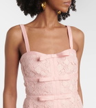 Giambattista Valli Bow-detail macramé midi dress