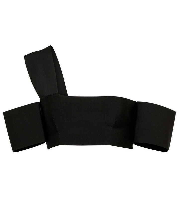 Photo: Alexander McQueen One-shoulder jersey bralette