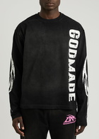 God Made Heritage Logo-print Cotton top Black