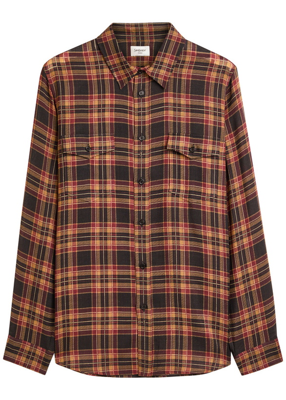 Photo: Saint Laurent Plaid Wool Shirt Multicoloured 1
