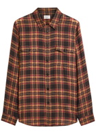 Saint Laurent Plaid Wool Shirt Multicoloured 1