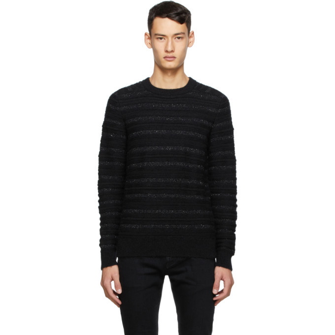 Photo: Saint Laurent Black Wool Pullover Sweater