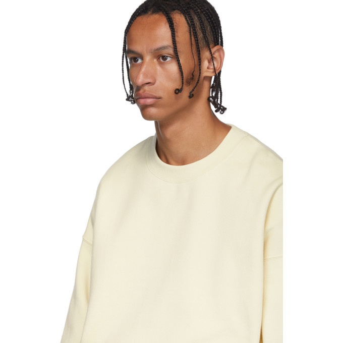 Essentials Off-White Reflective Logo Pullover Crewneck Sweatshirt