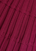 Loveshackfancy Lavender Pointelle-knit Mini Dress Burgundy
