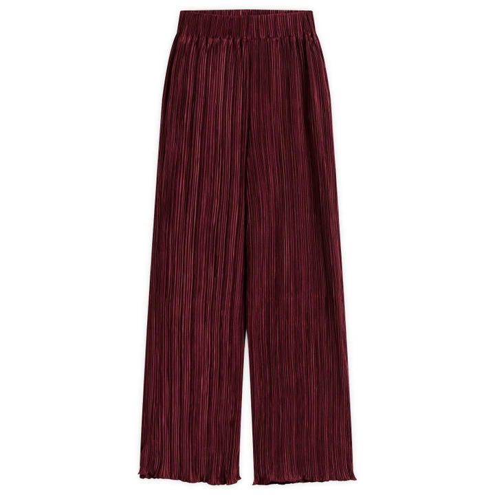 Photo: 4th & Reckless Women's Plisse Trousers in Burgundy
