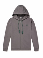 LOEWE - Logo-Embroidered Cotton-Jersey Zip-Up Hoodie - Gray