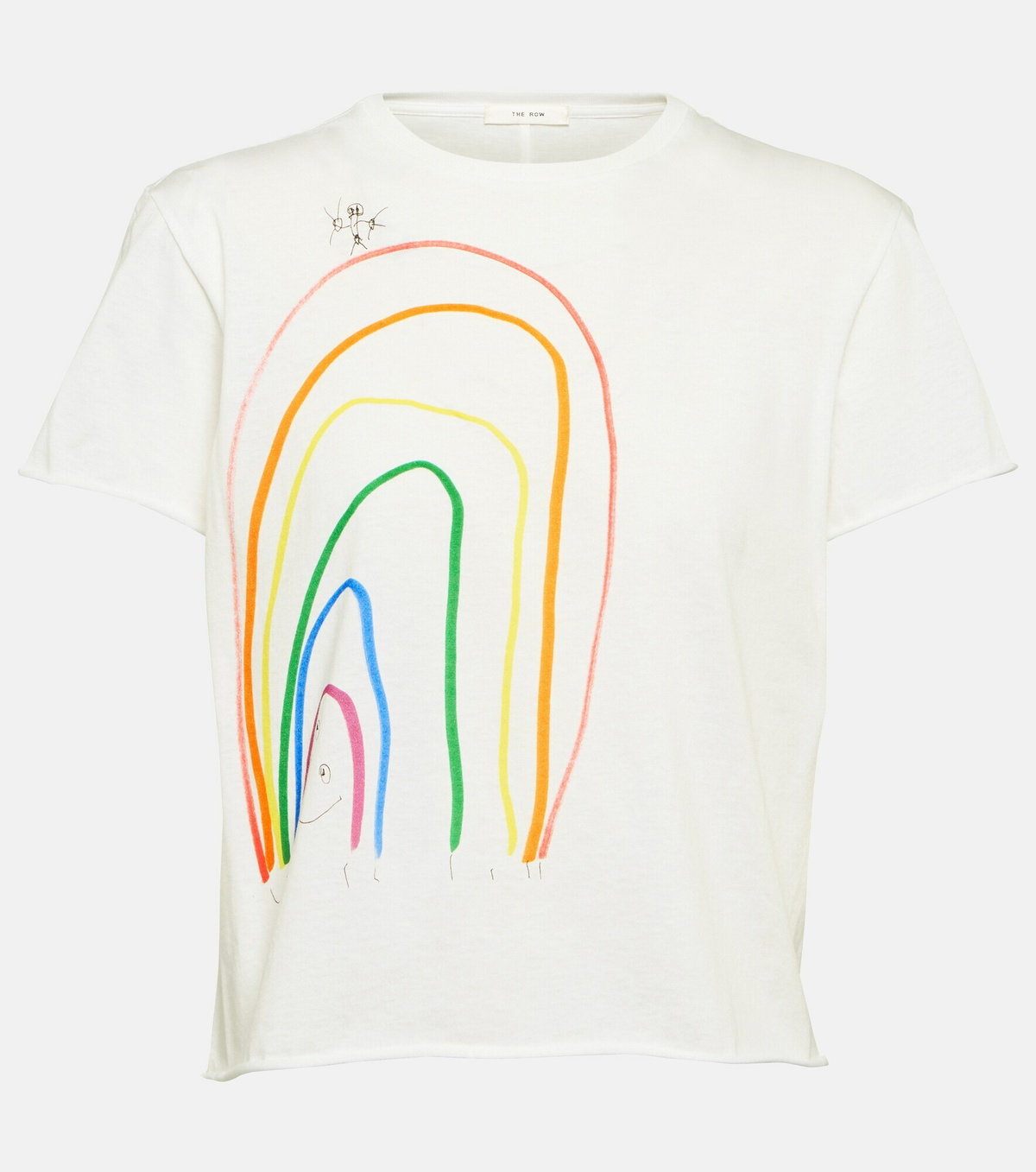 The Row - Rainbow cotton cropped T-shirt