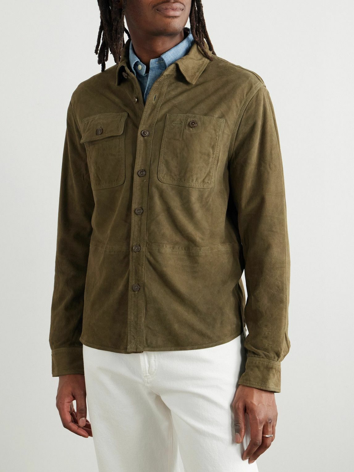Polo Ralph Lauren - Suede Overshirt - Green