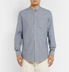 Massimo Alba - Grandad-Collar Cotton-Twill Shirt - Men - Blue