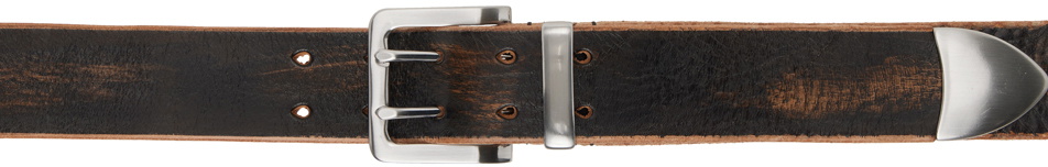 Our Legacy Black 4CM Double Tongue Belt Our Legacy