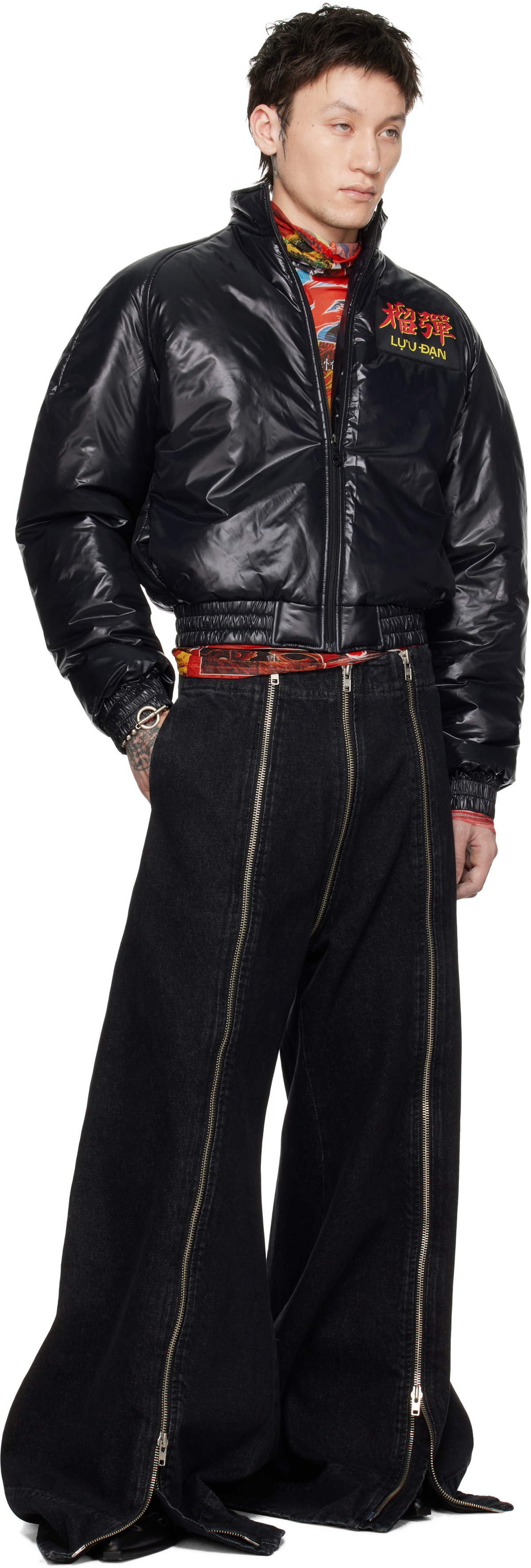 LU'U DAN Black Bruiser Track Jacket