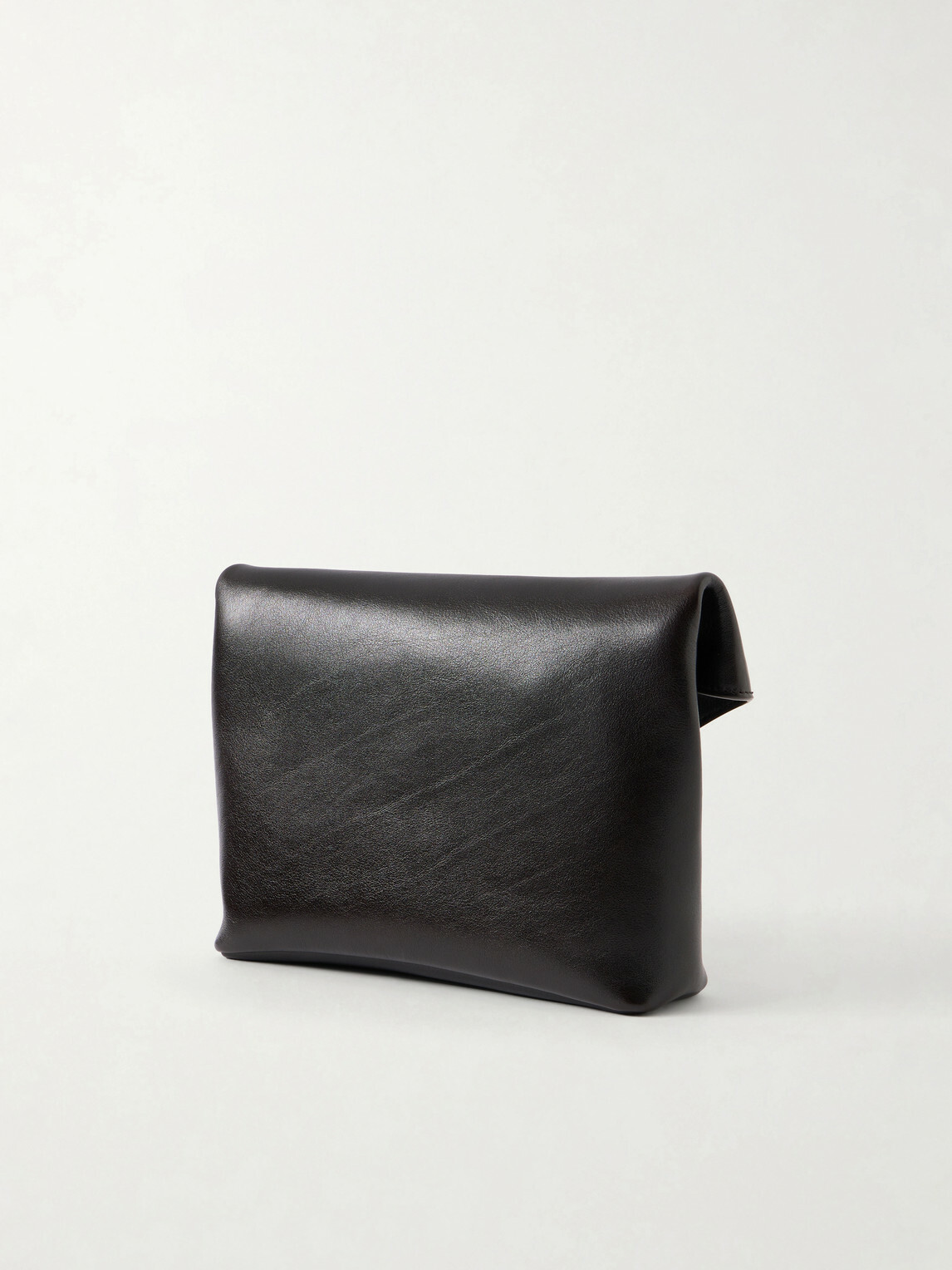SAINT LAURENT - Cassandre-Embellished Full-Grain Leather Messenger Bag