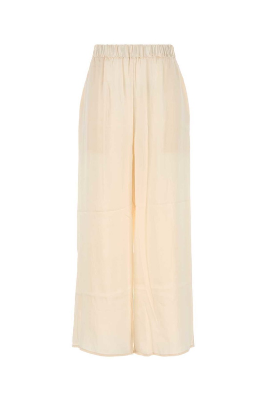 Photo: Le Kasha Ivory Silk Wide-leg Pant