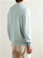 Saturdays NYC - Greg Logo-Embroidered Cotton and Cashmere-Blend Sweater - Blue