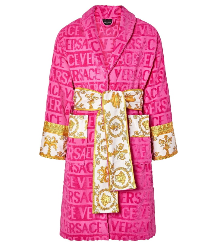 Photo: Versace Home Versace Allover cotton terry bathrobe