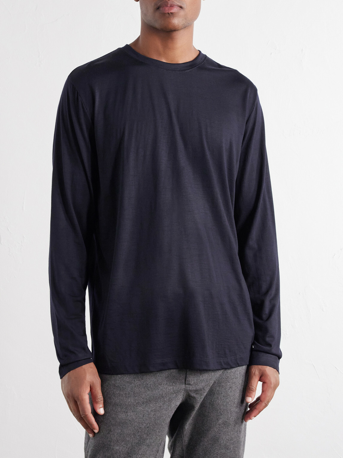 SEASE - Virgin Wool-Jersey Ski Base Layer - Blue